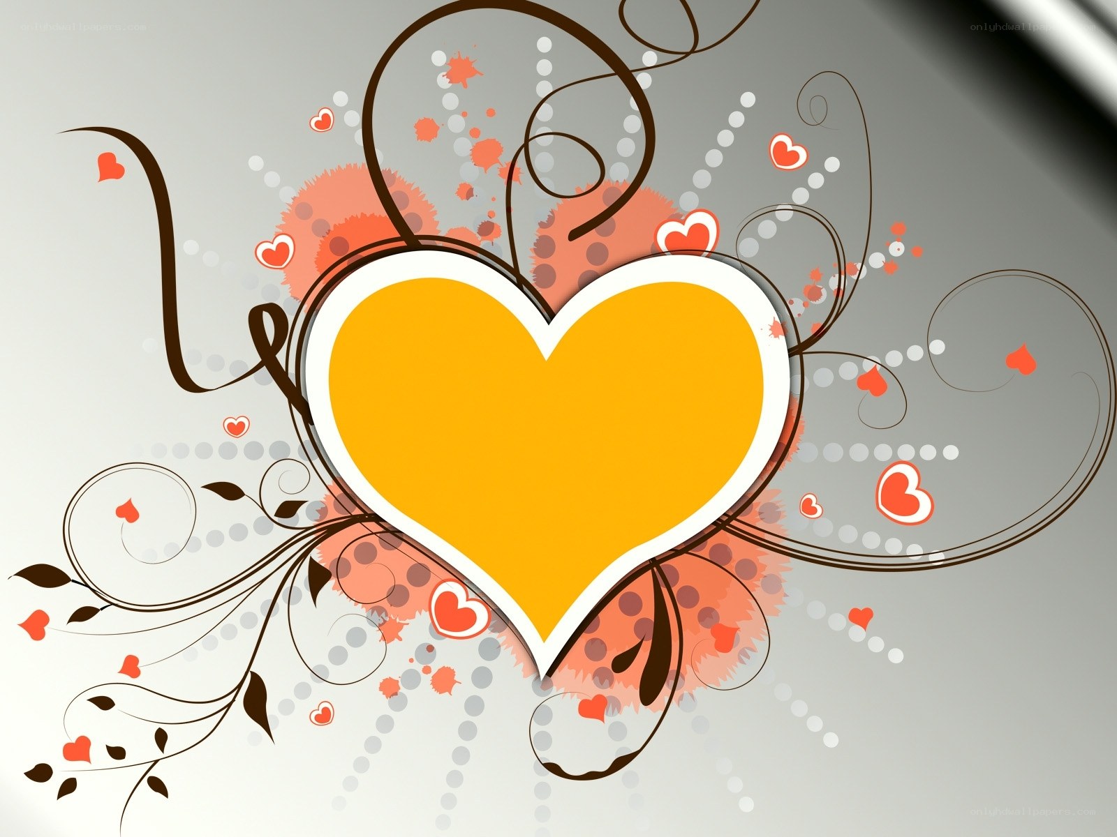 heart with floral design
