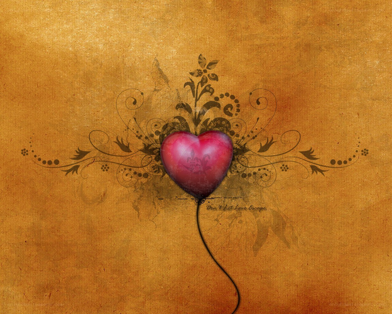 heart with floral design