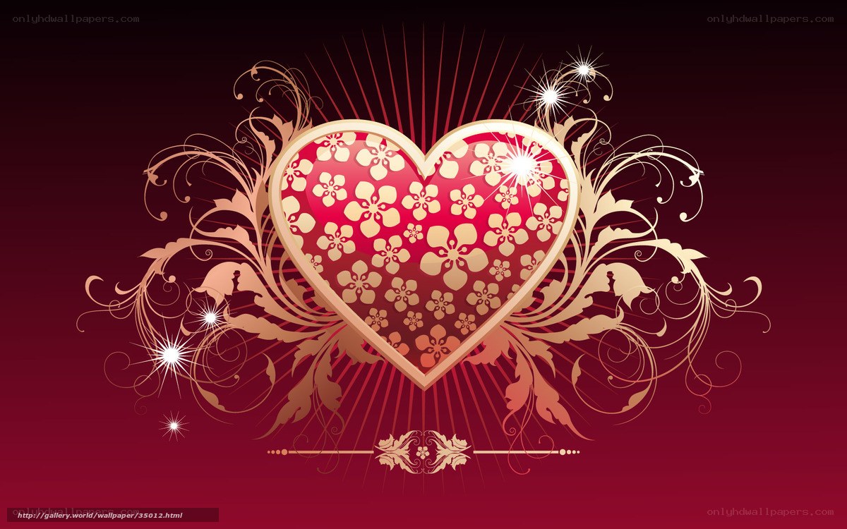 heart with floral design