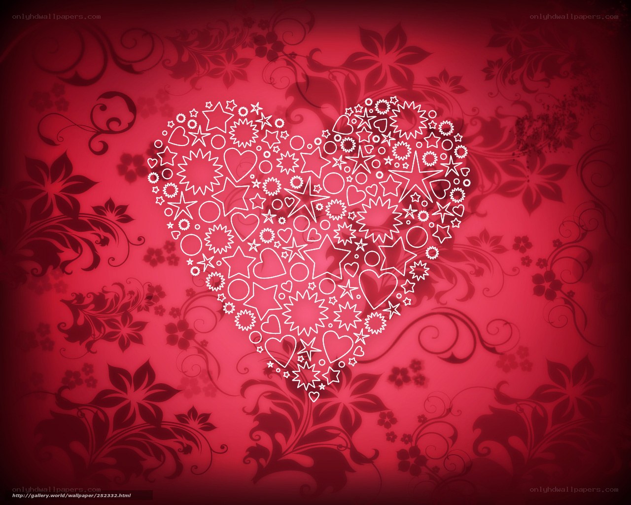 heart with floral pattern