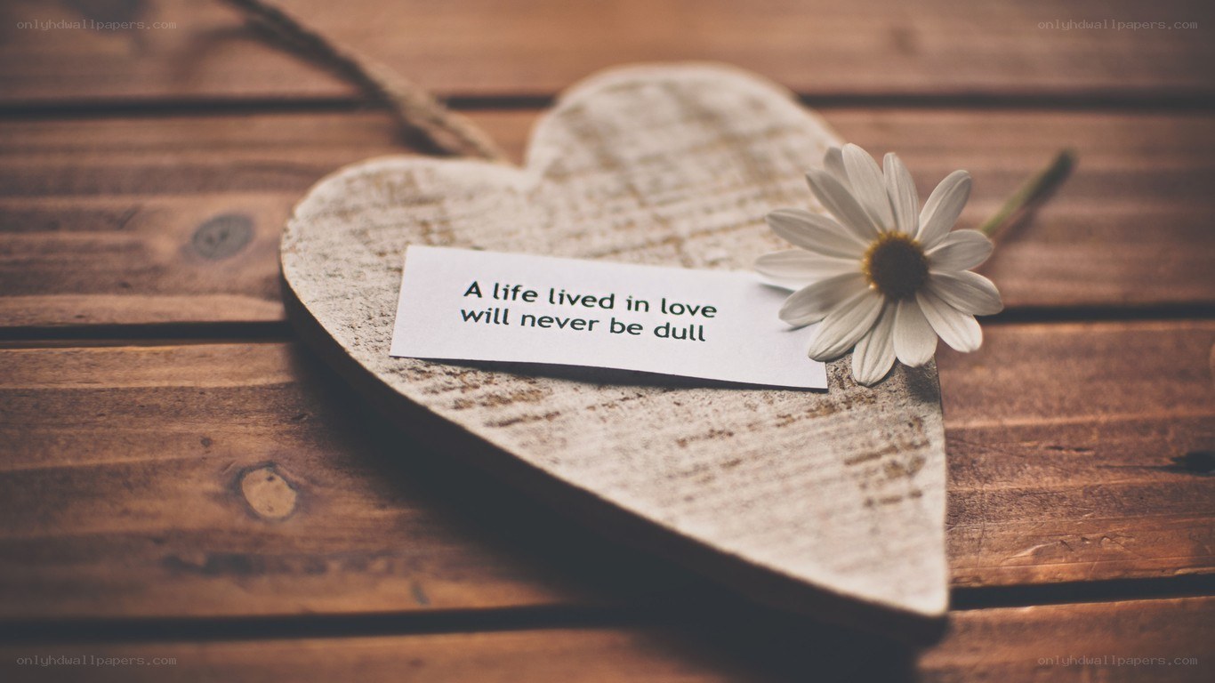 heart with flower and quote