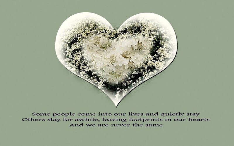 heart with flowers and quote