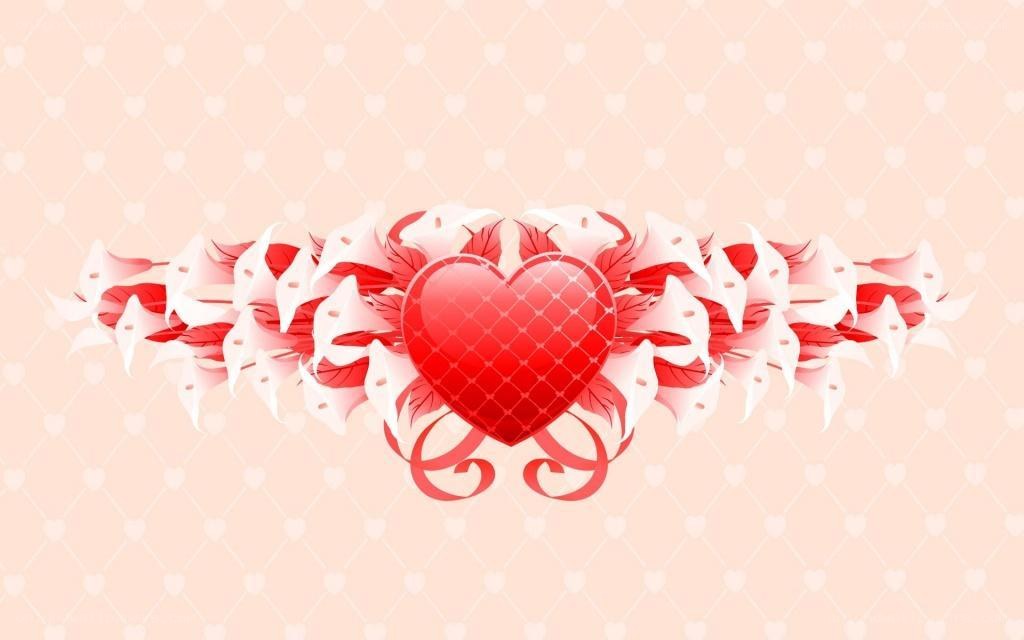 heart with flowers design