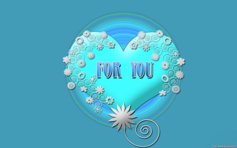 heart with flowers for you