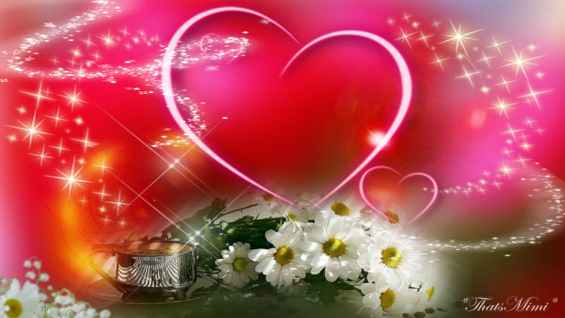 Heart with Flowers — Red