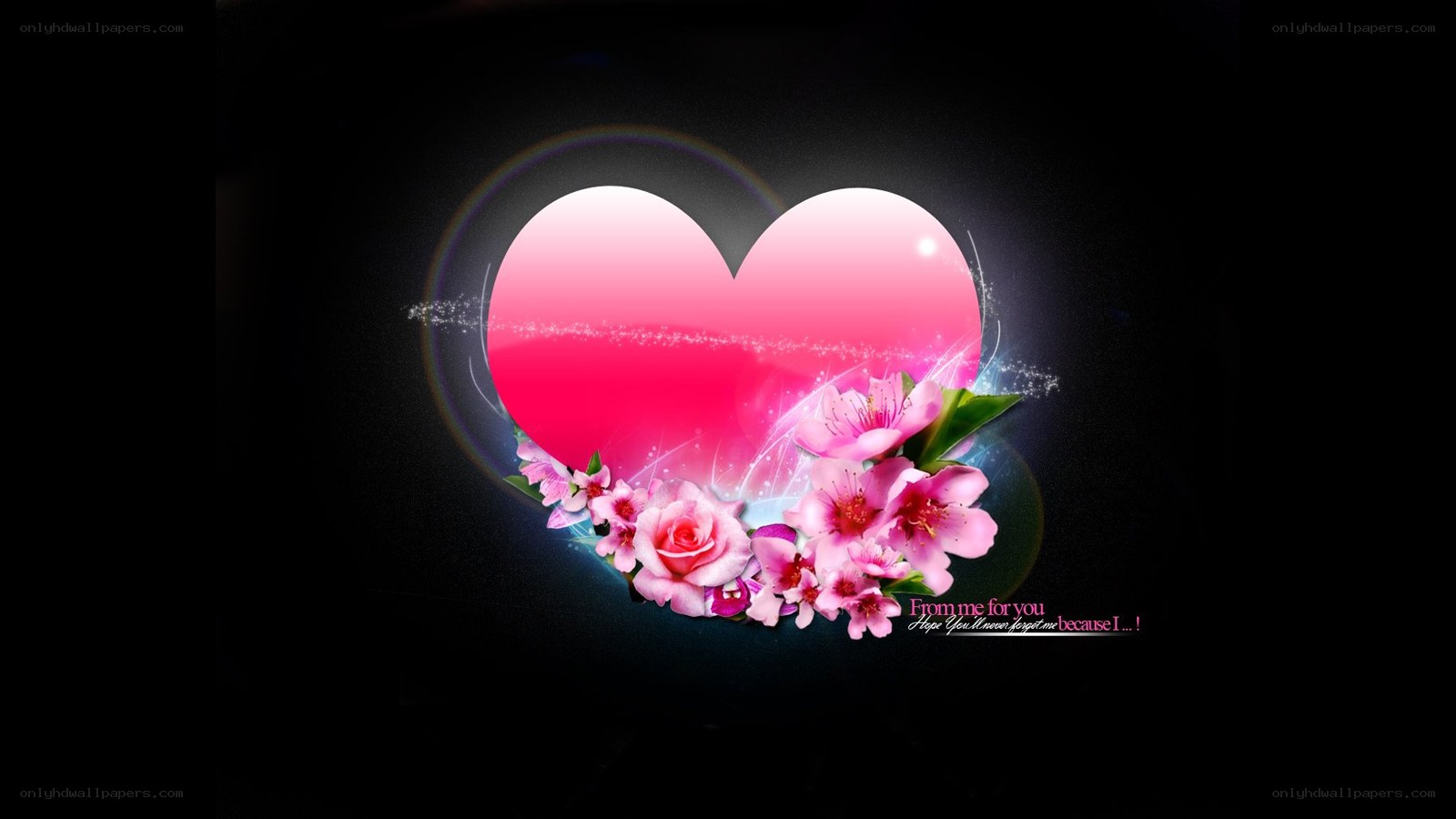 heart with flowers wallpaper