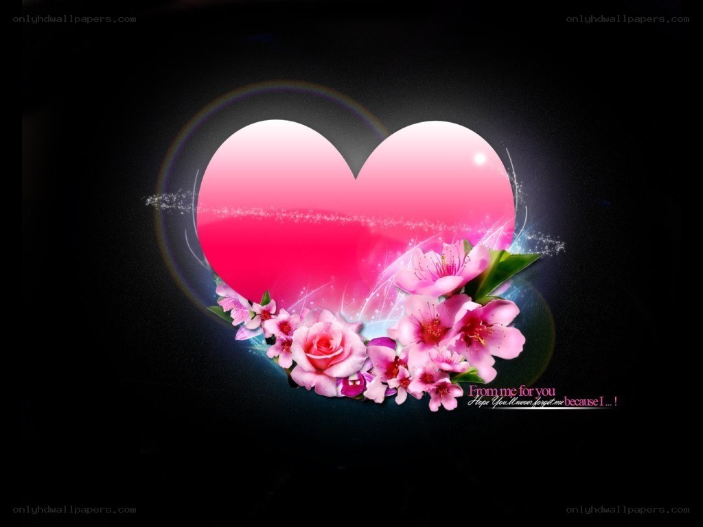 heart with flowers wallpaper
