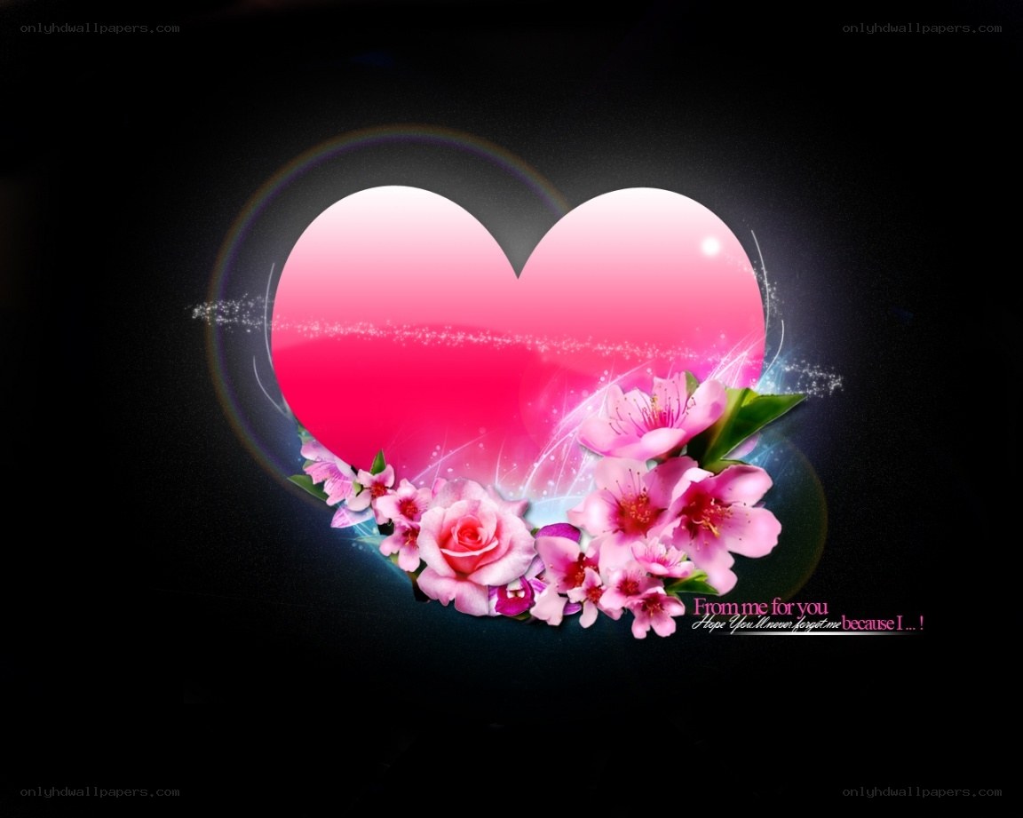 heart with flowers wallpaper