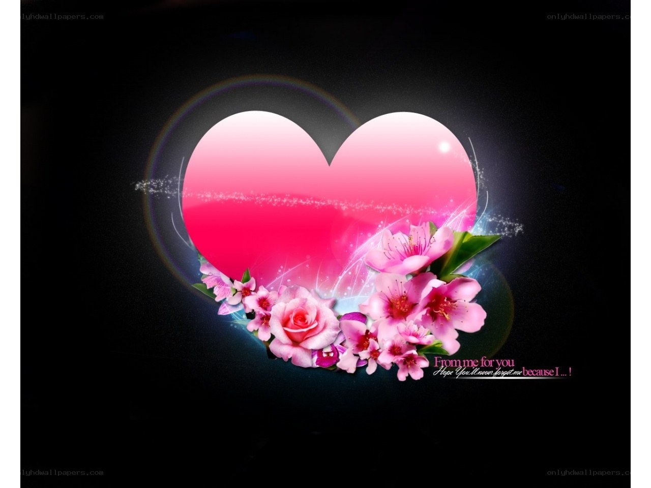 heart with flowers wallpaper