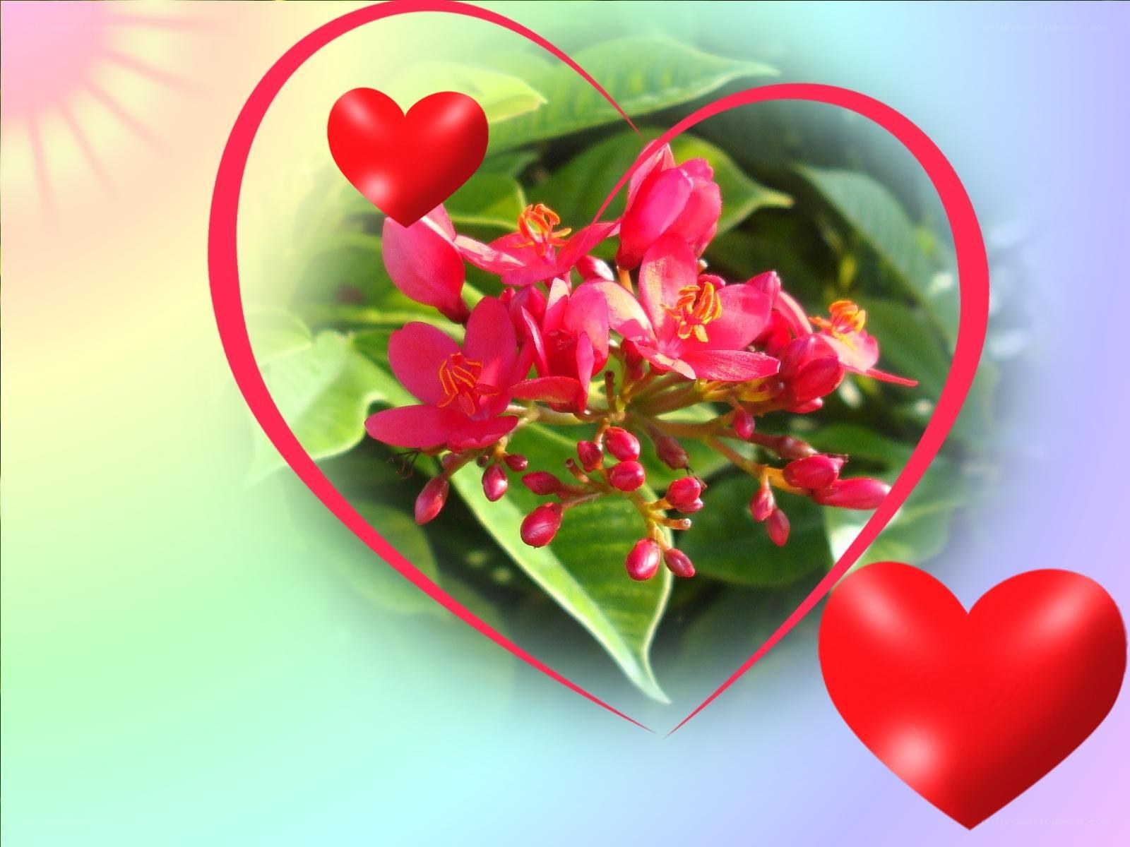 heart with flowers