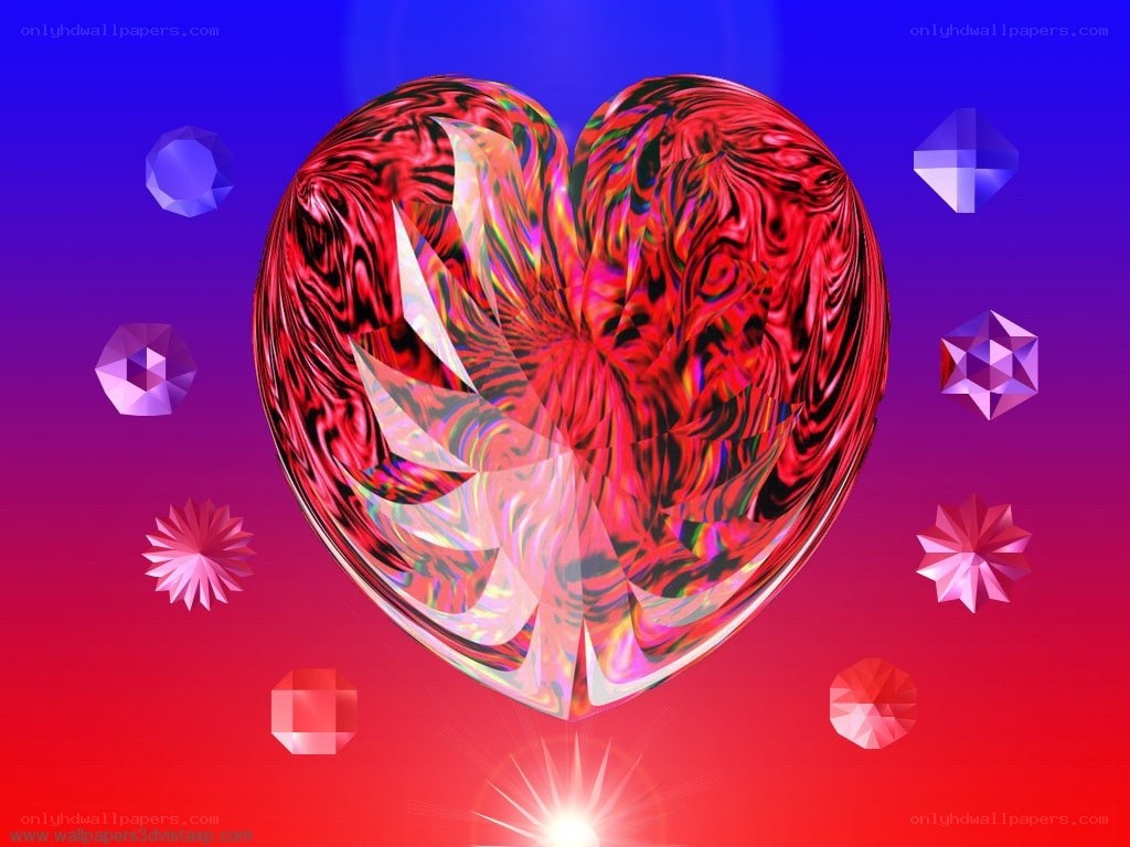 Heart with gemstones