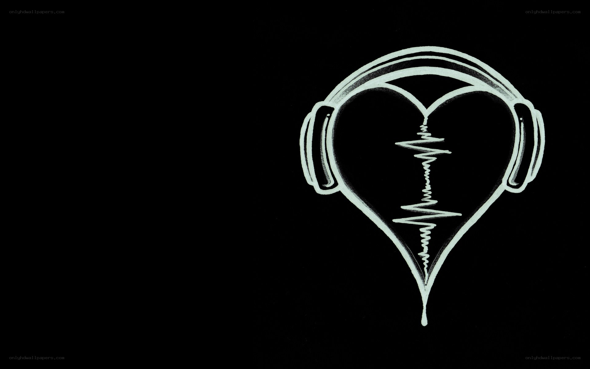 heart with headphones