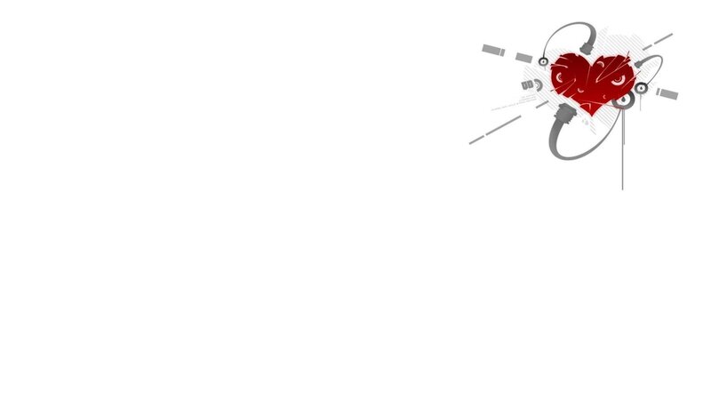 heart with headphones design