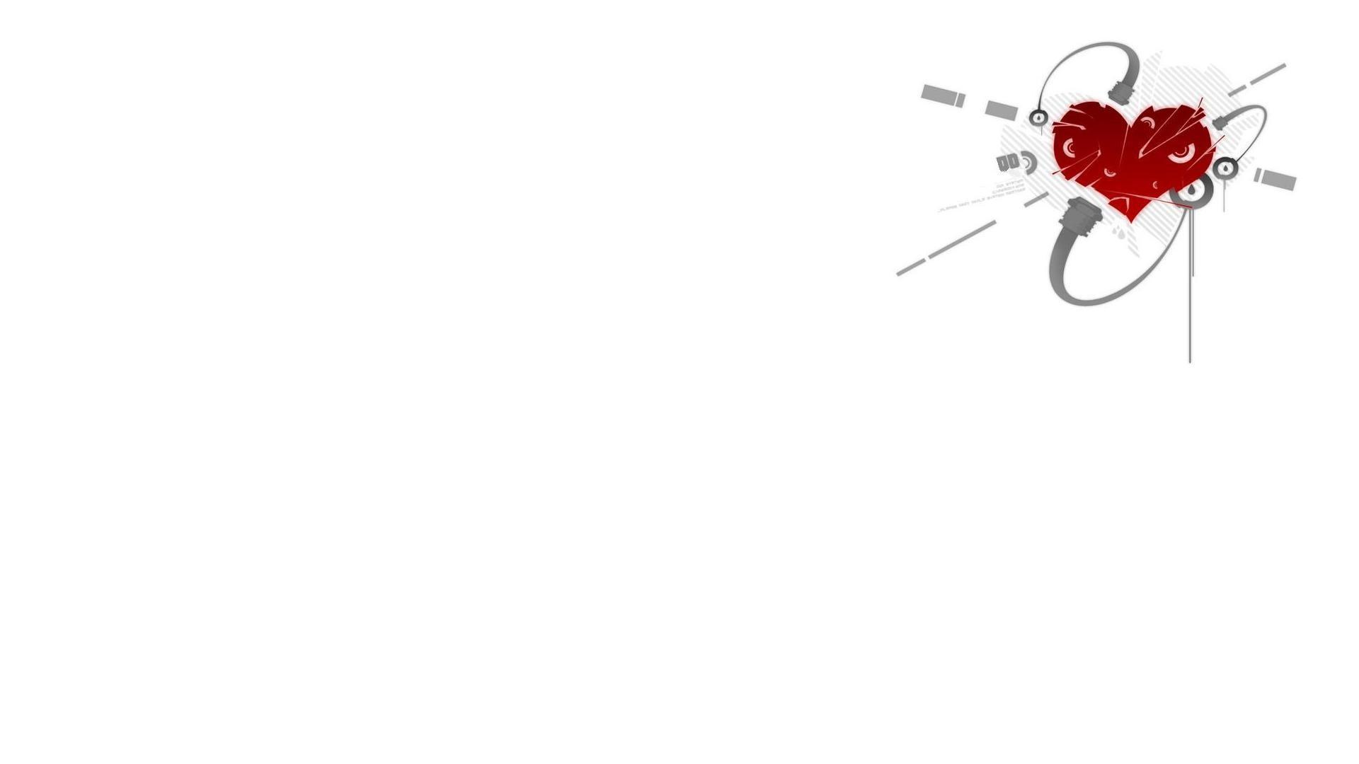 heart with headphones design