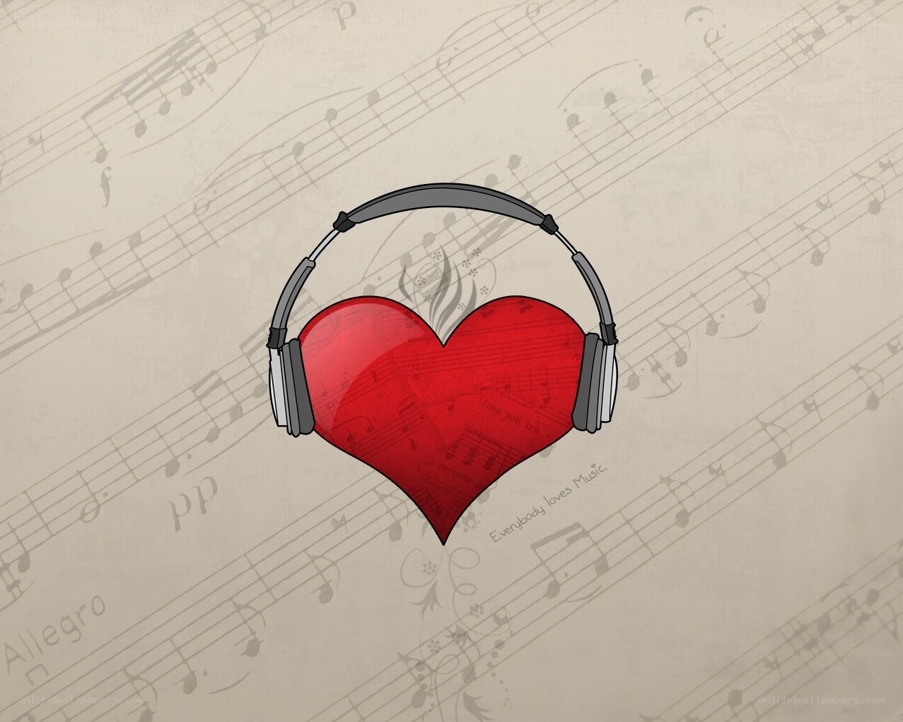 heart with headphones