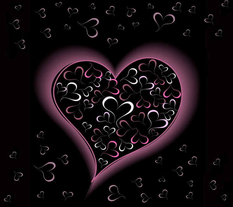 Heart with Heart Pattern — Purple