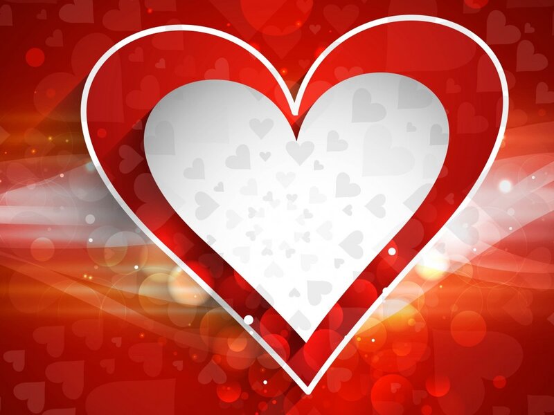 Heart with Heart Pattern — Red, Romantic