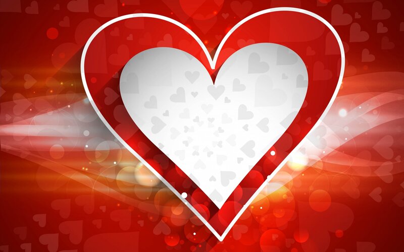Heart with Heart Pattern — Red