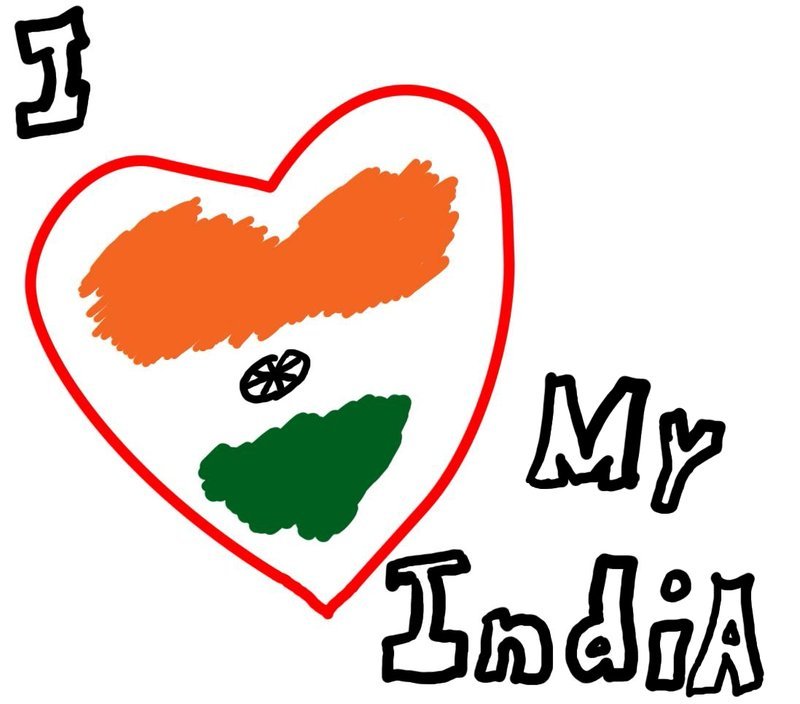 heart with indian flag