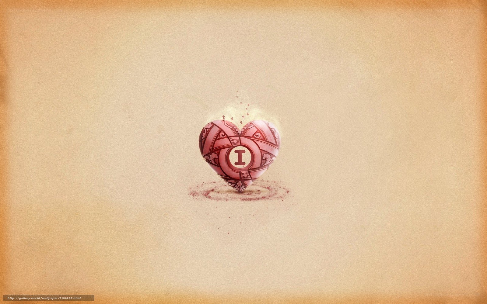 heart with letter I