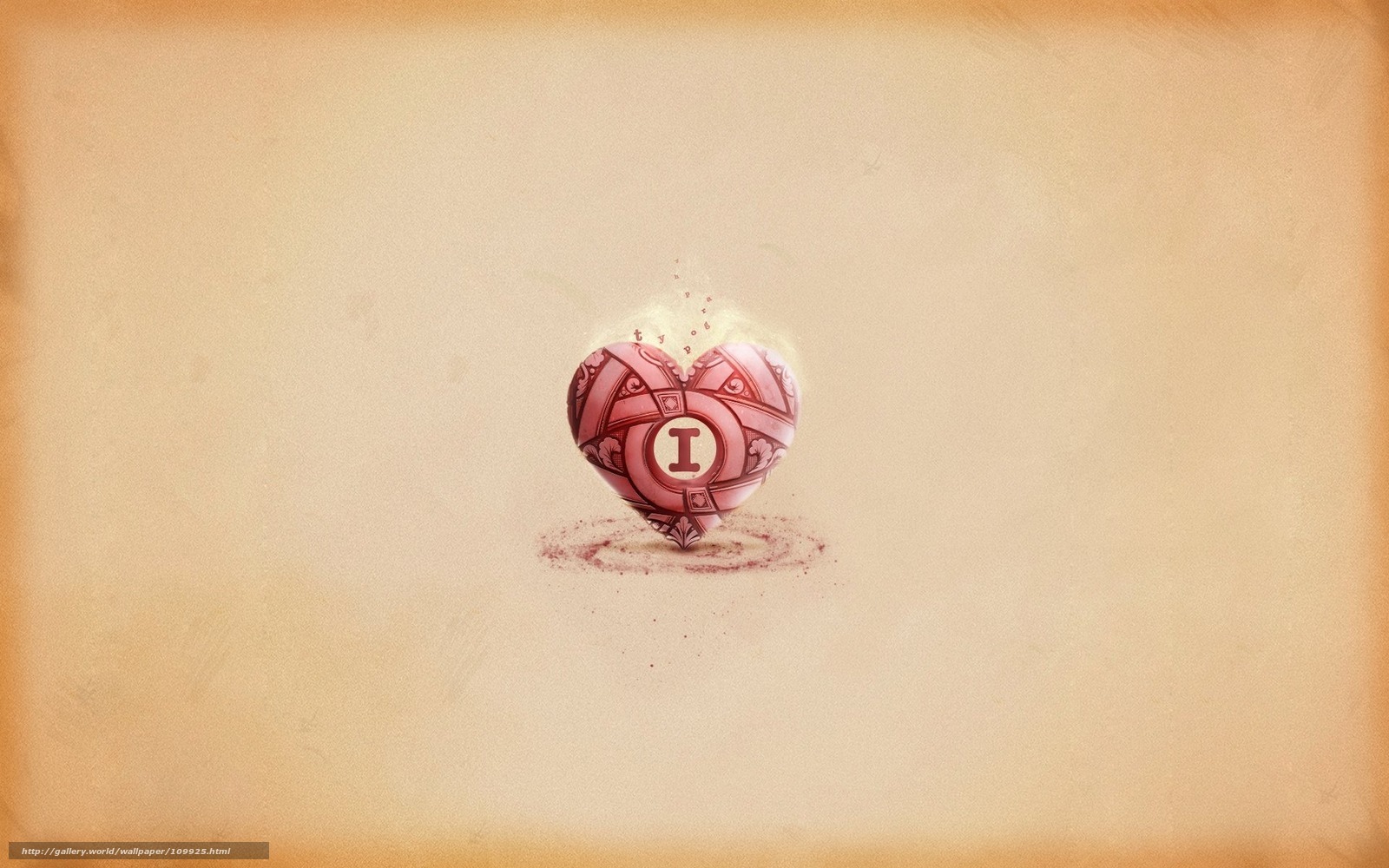 heart with letter I