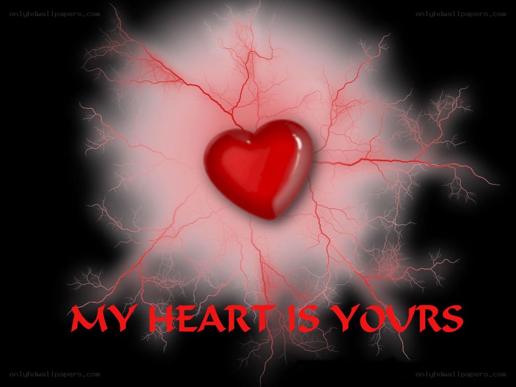 heart with lightning effect