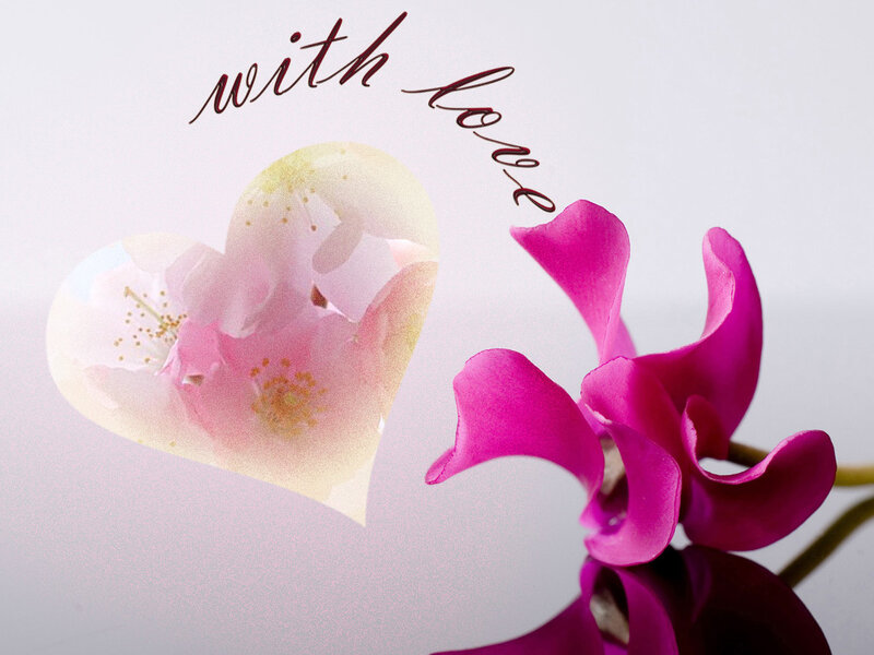 heart with love message