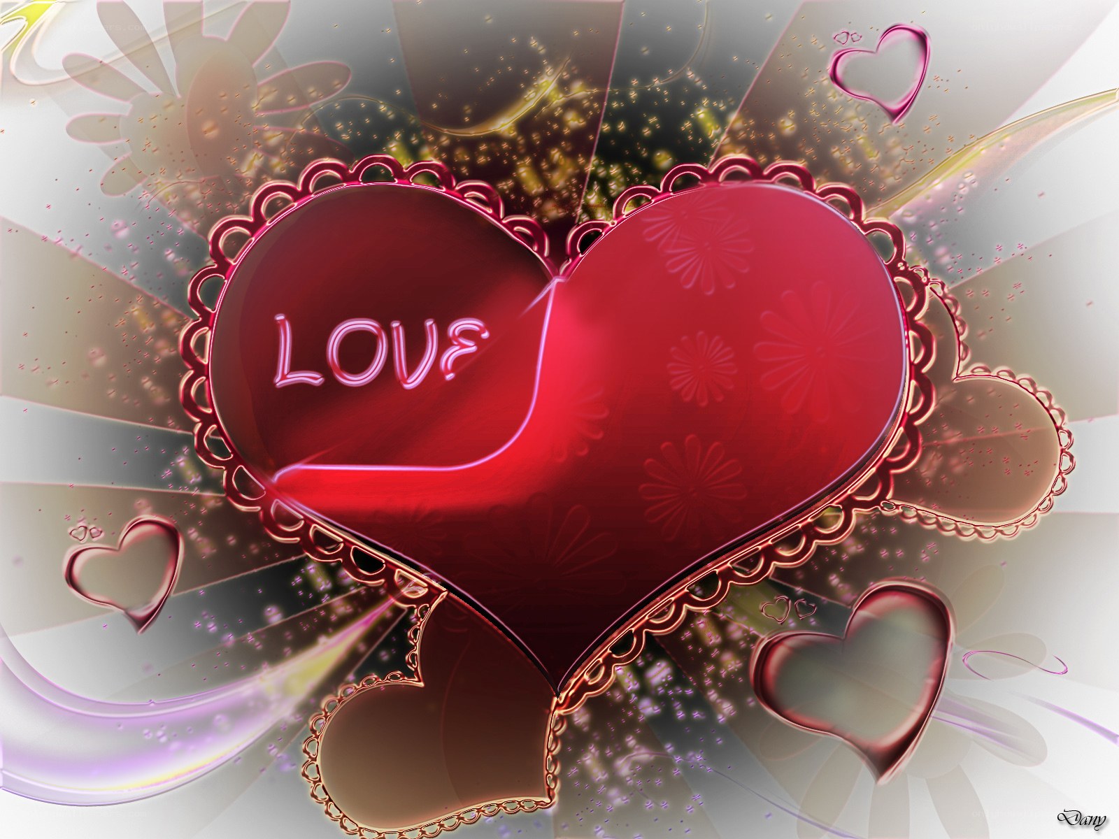 heart with love text