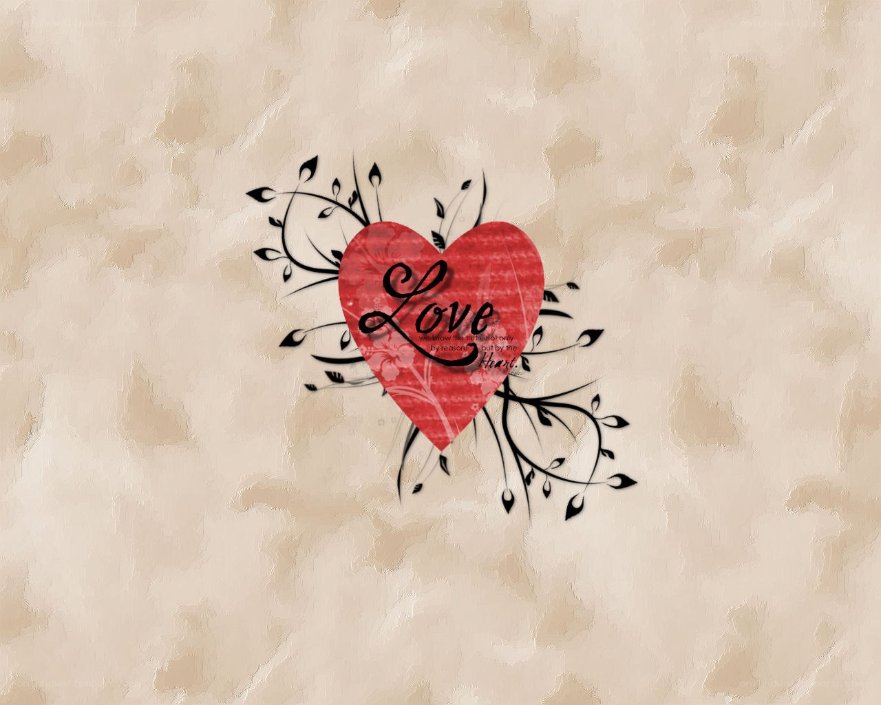 heart with love text design