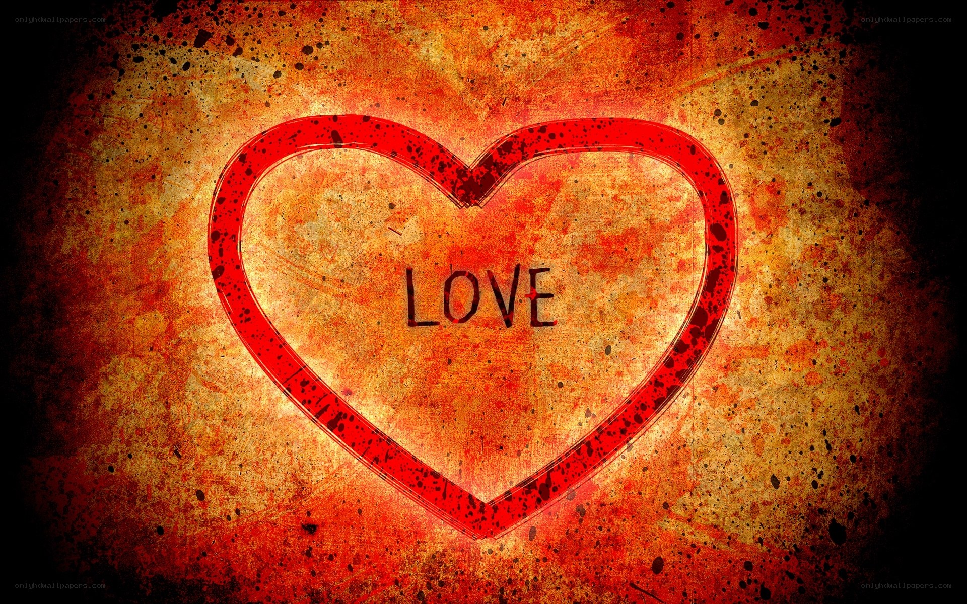 heart with love text