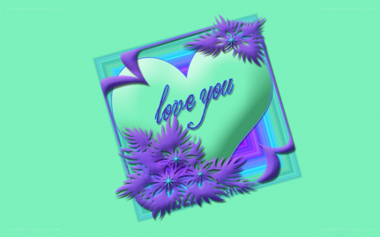 heart with love you message