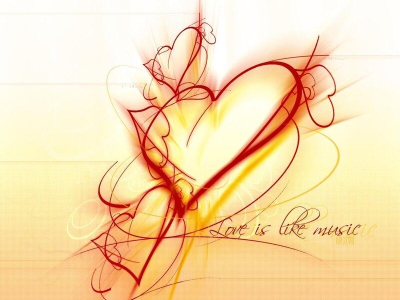 Heart with Musical Lines