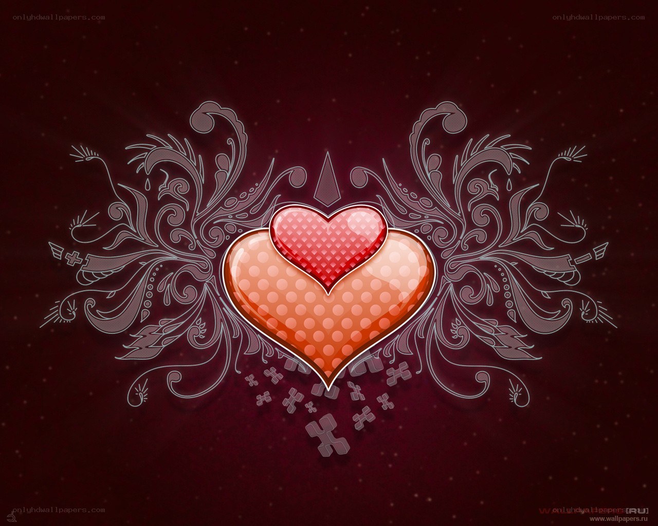 Heart with ornate design