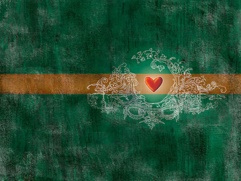 heart with ornate frame