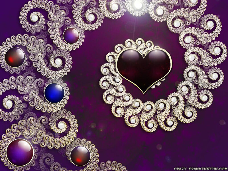 Heart with Ornate Frame — Purple