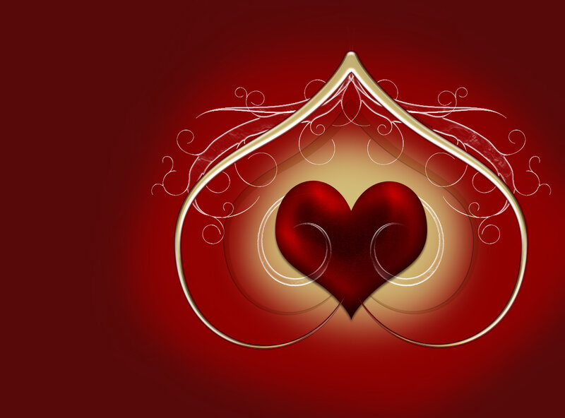 heart with ornate frame