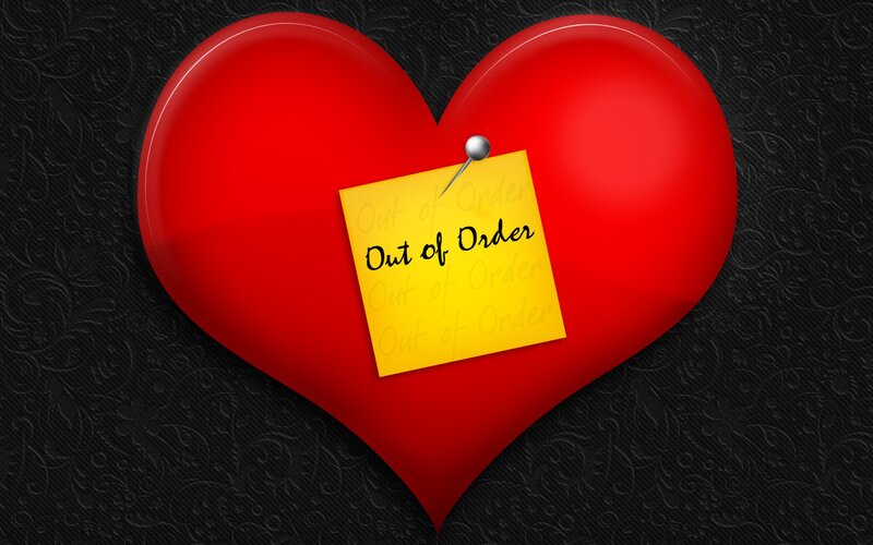 Heart with out of order note