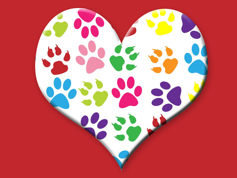 Heart with Paw Prints