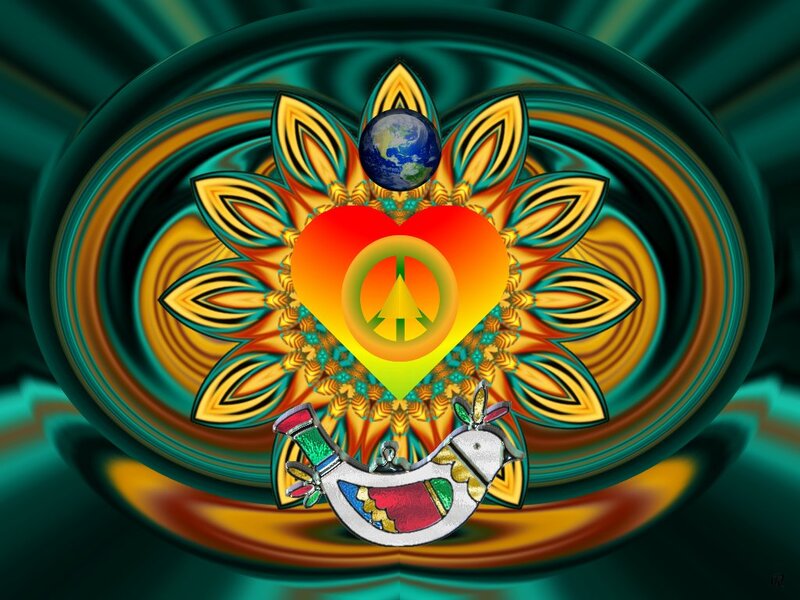 Heart with Peace Symbol