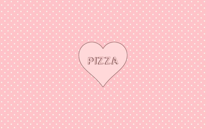 Heart with Pizza Text