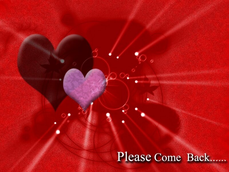 heart with plea to return