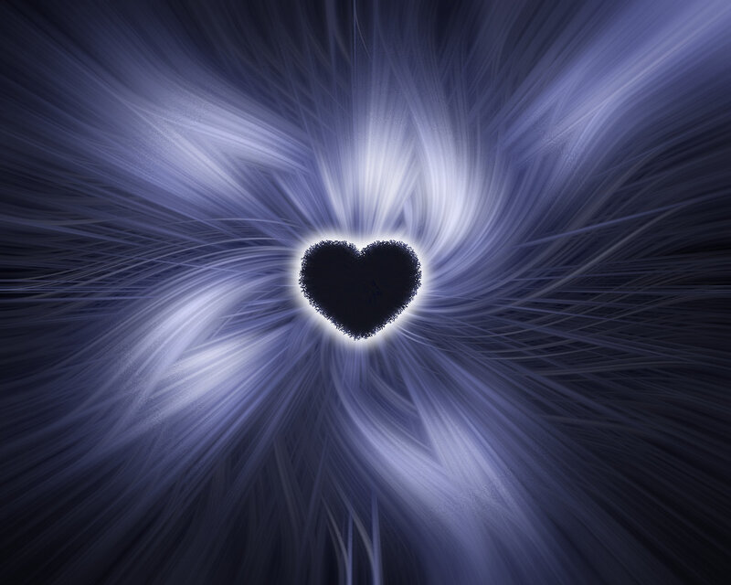 heart with radiant light