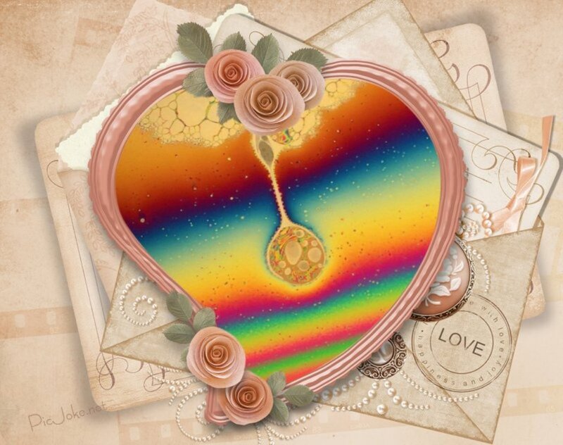 Heart with Rainbow Colors