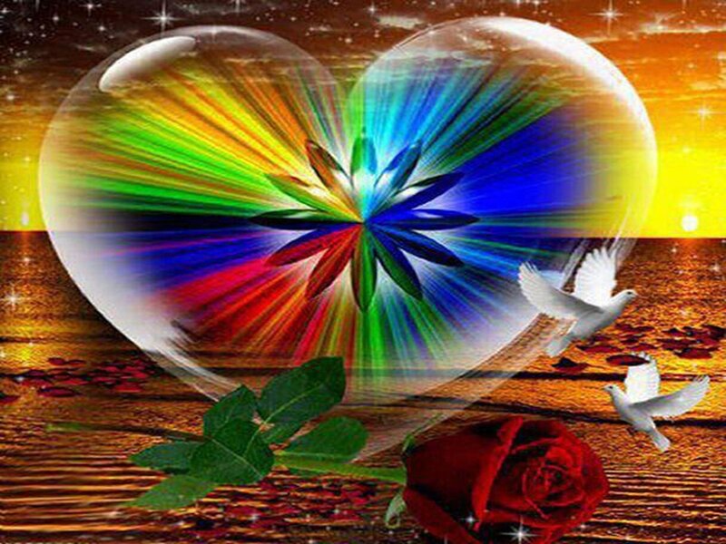 Heart with Rainbow Light
