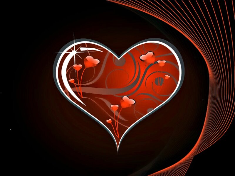 Heart with Red Flowers
