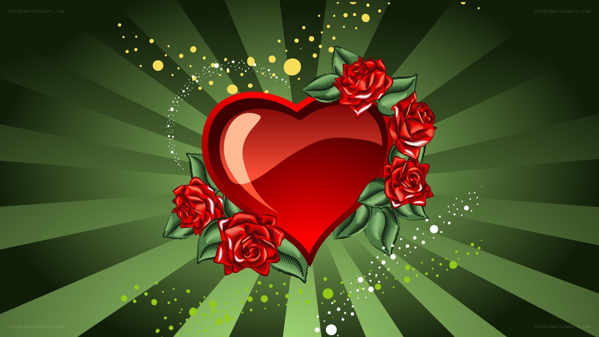 heart with red roses