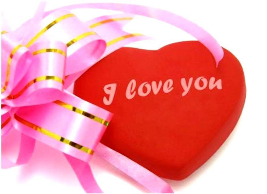 heart with ribbon and message