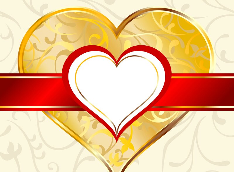 Heart with Ribbon — Red