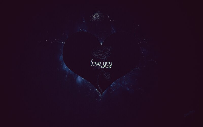 Heart with Rose and Text