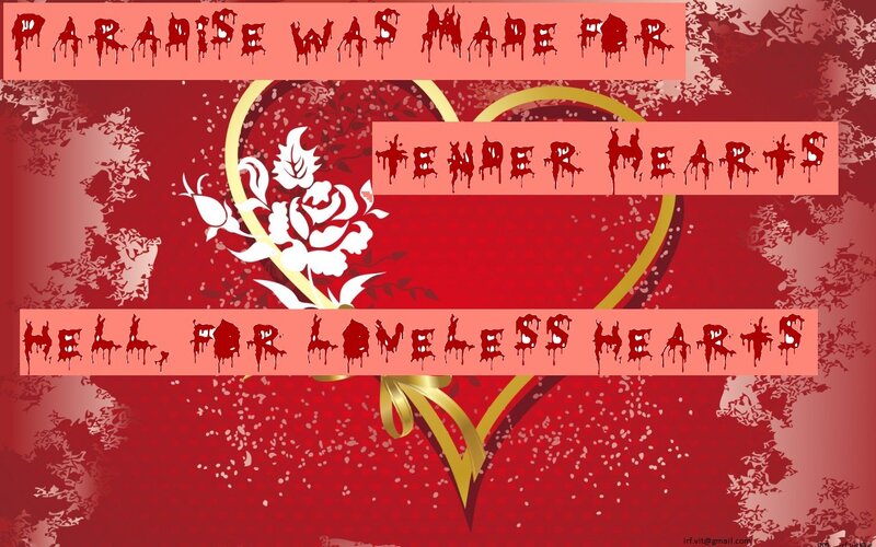 Heart with Rose Design — Red